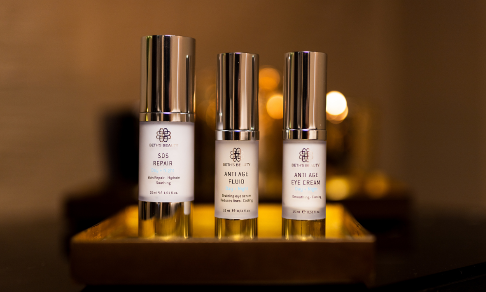 Beth's beauty line vår egenutviklede hudpleieserie